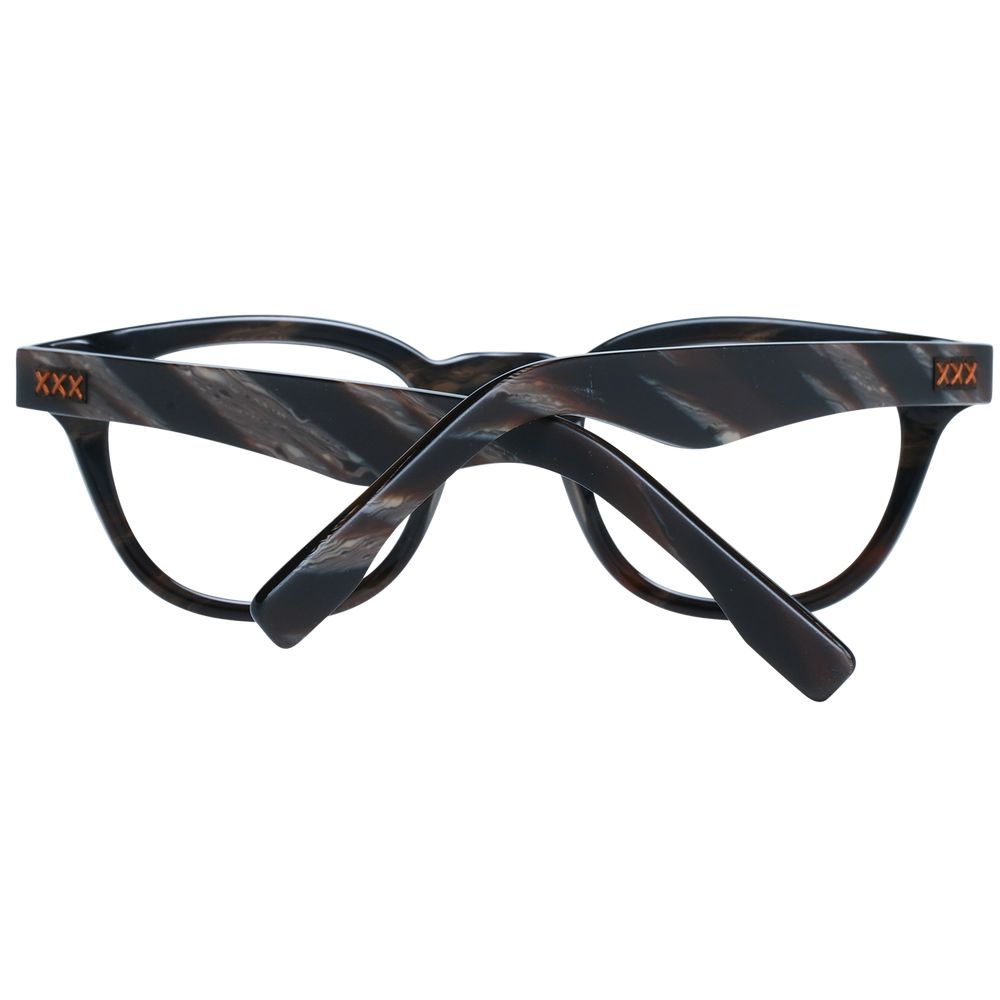 Ermenegildo Zegna Men's Optical Glasses – Black Trapezium Frame