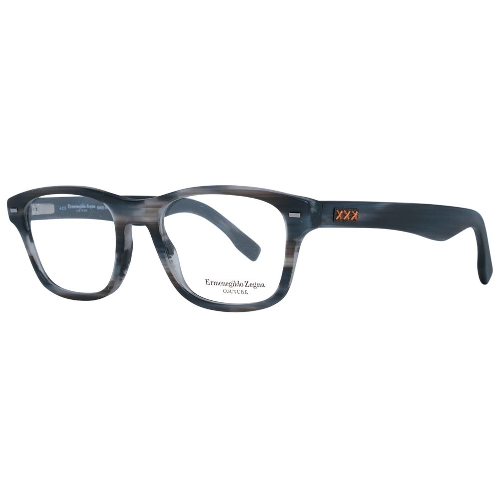 Ermenegildo Zegna Gray Men’s Optical Frames – Trapezium Style