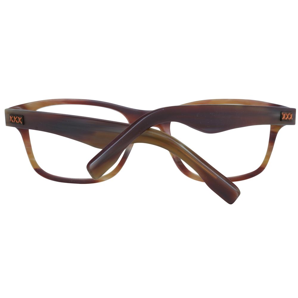 Ermenegildo Zegna Men’s Optical Frames – Brown Rectangle 53mm