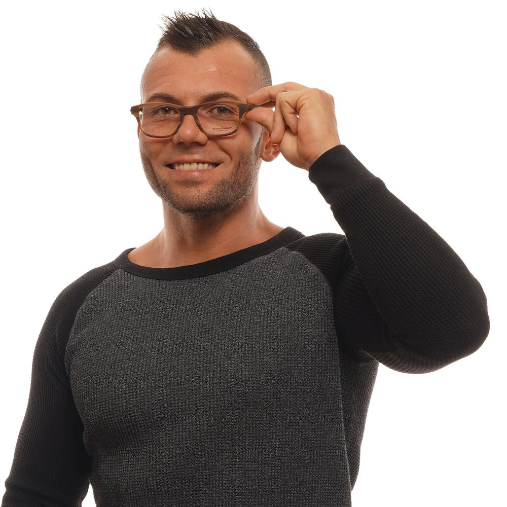 Ermenegildo Zegna Men’s Optical Frames – Brown Rectangle 53mm