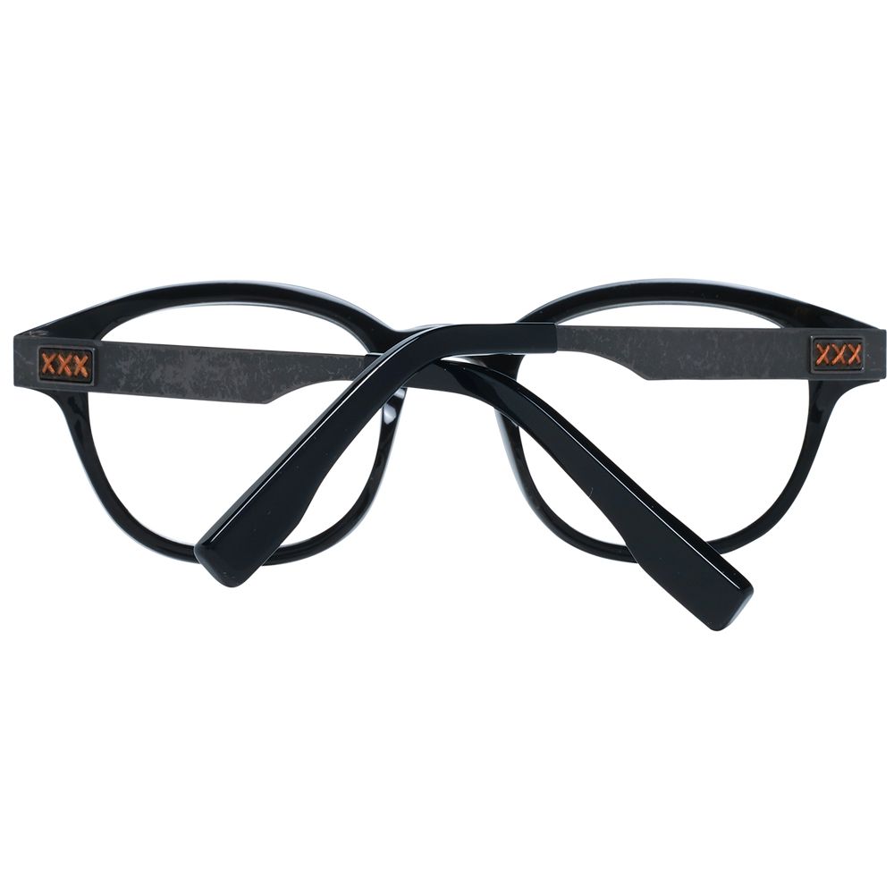 Ermenegildo Zegna Men's Optical Frames – Black Round Frames, 48mm