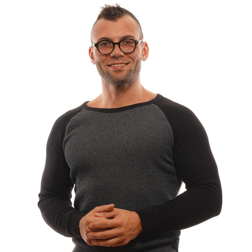 Ermenegildo Zegna Brown Men’s Optical Frames – Round Style