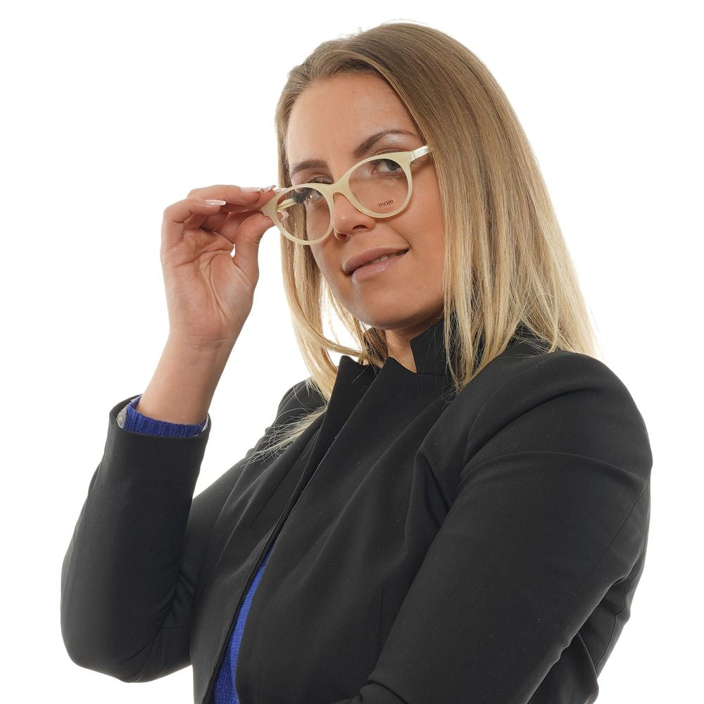 Maje Women’s Optical Glasses – White Round Frame, 49mm