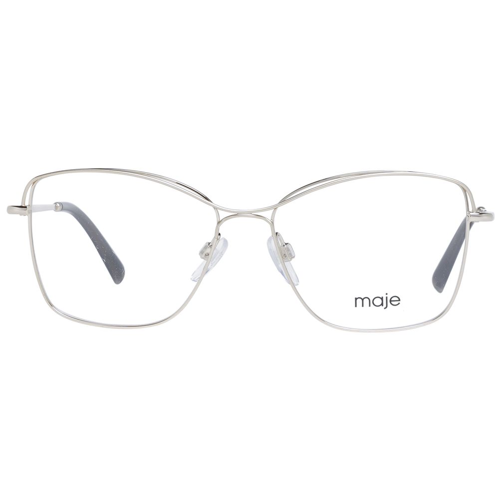 Maje Women’s Gold Optical Frames – Square Full-Rim Design