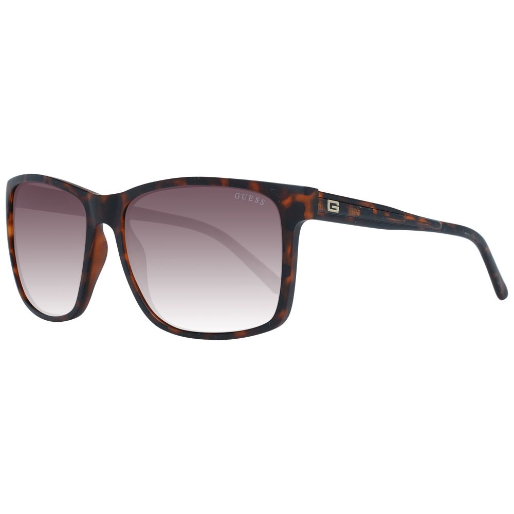 Guess Men’s Sunglasses – Brown Square Frame with Gradient Lenses, 60mm