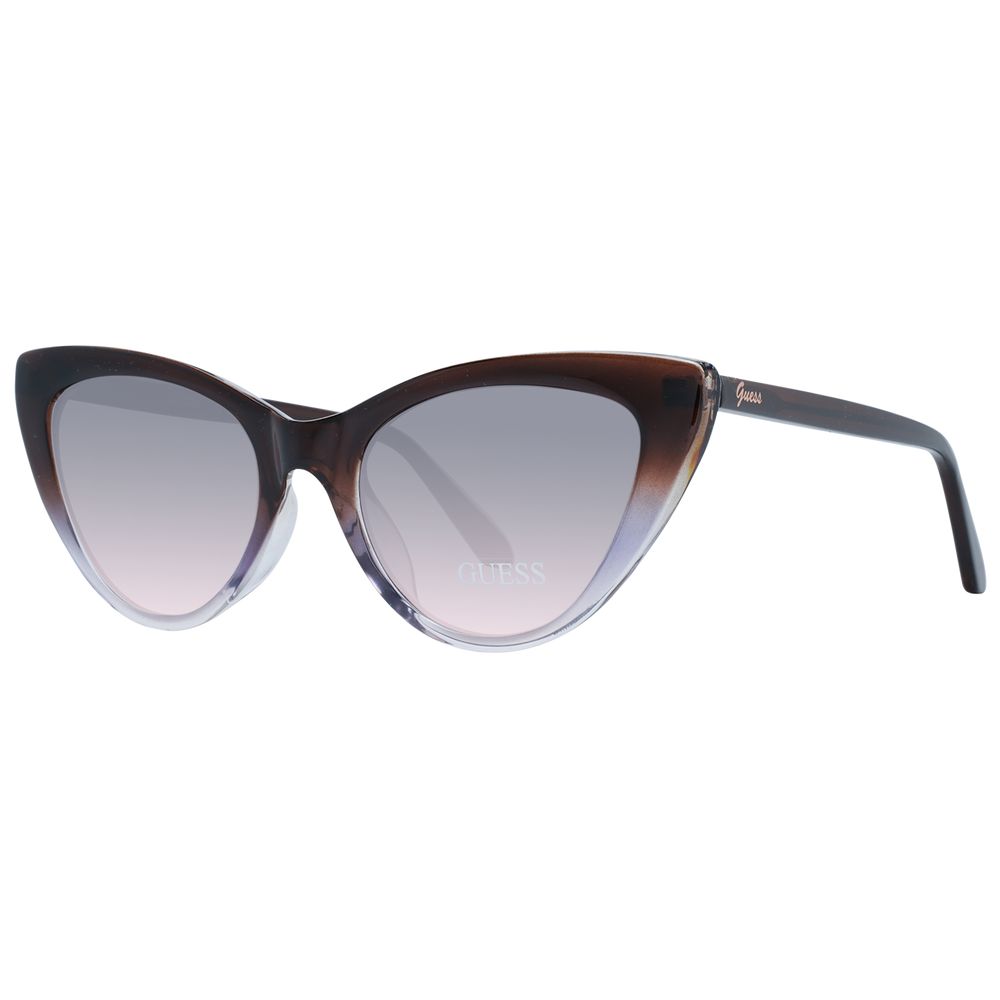 Guess Women’s Sunglasses – Brown Cat Eye Frame with Purple Gradient Lenses, 52mm