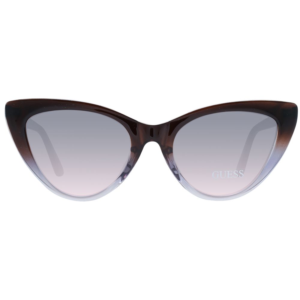 Guess Women’s Sunglasses – Brown Cat Eye Frame with Purple Gradient Lenses, 52mm
