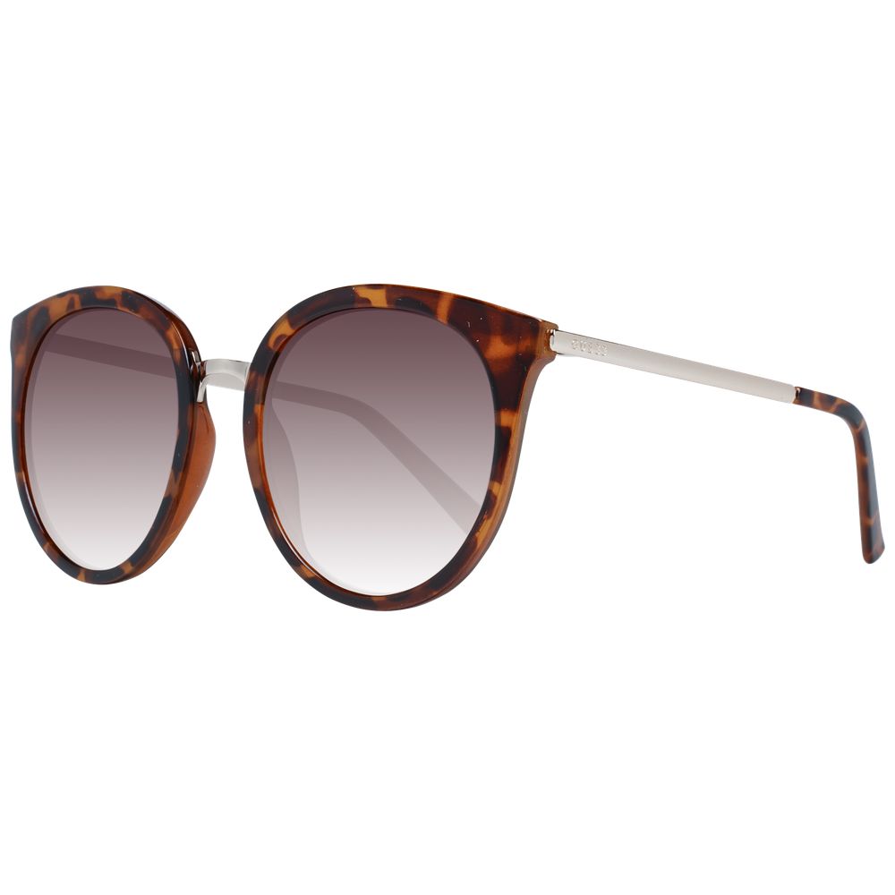 Guess Women’s Sunglasses – Brown Full-Rim Round Frame with Gradient Lenses, 58mm