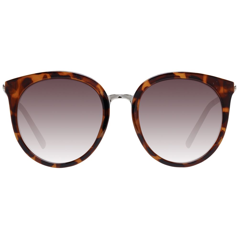 Guess Women’s Sunglasses – Brown Full-Rim Round Frame with Gradient Lenses, 58mm