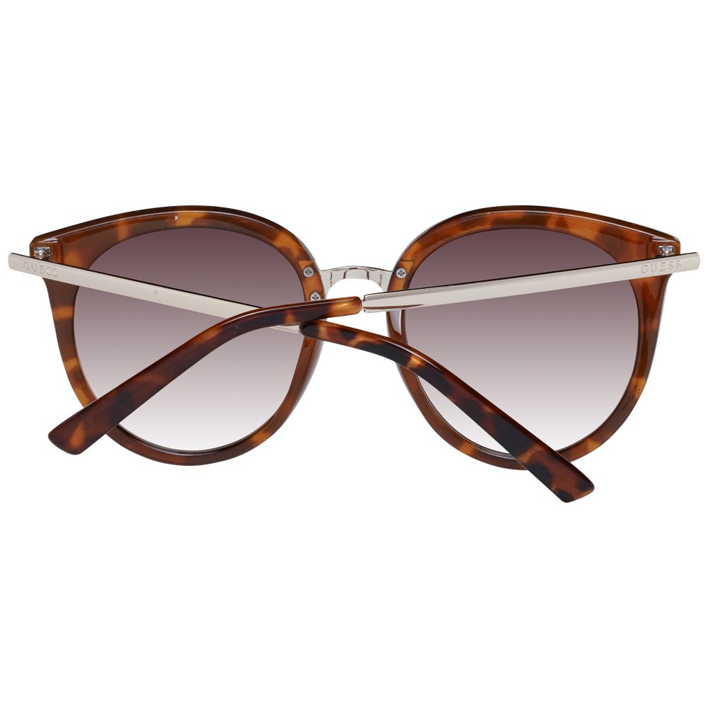 Guess Women’s Sunglasses – Brown Full-Rim Round Frame with Gradient Lenses, 58mm