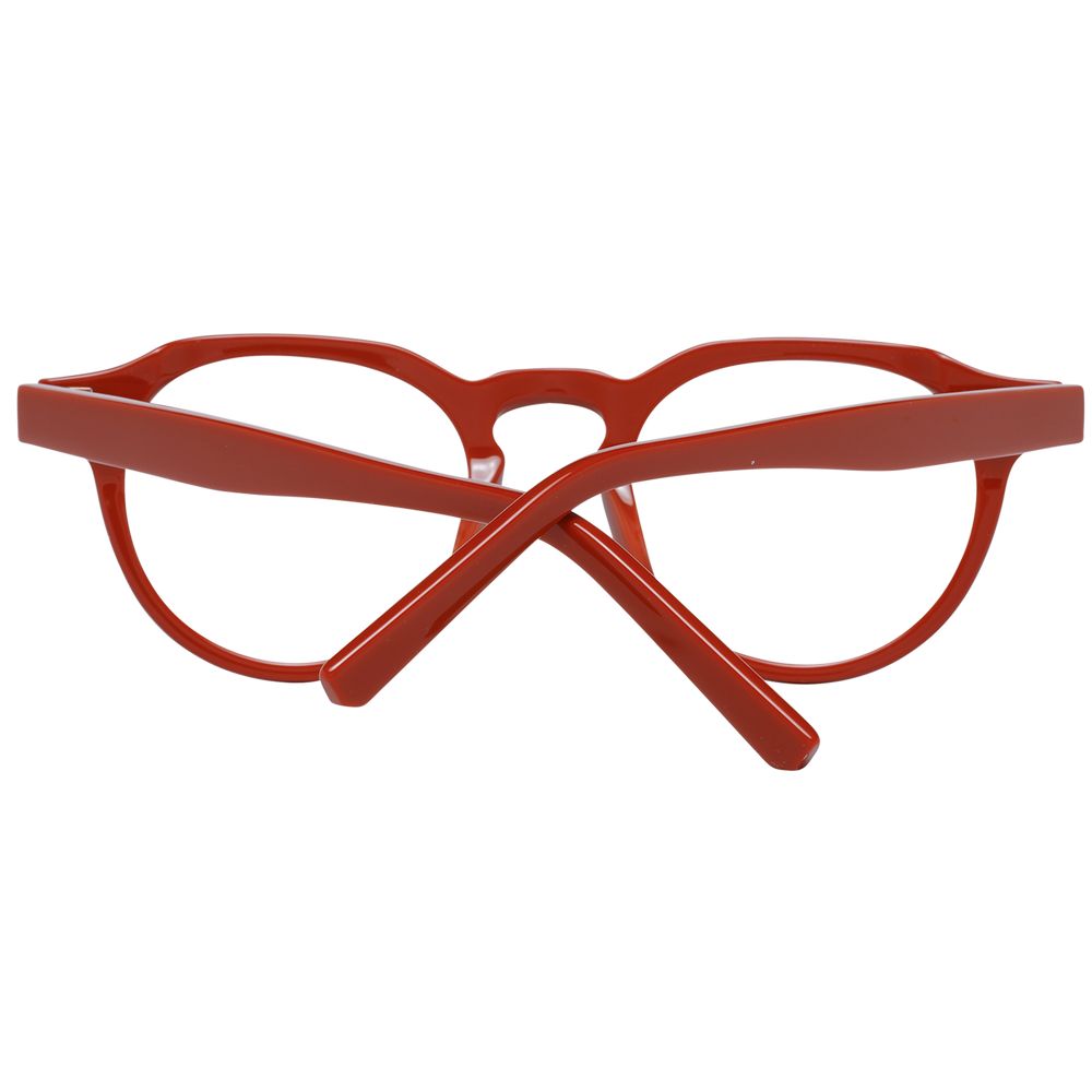 Bally Orange Men’s Optical Frames – Round Full-Rim Style