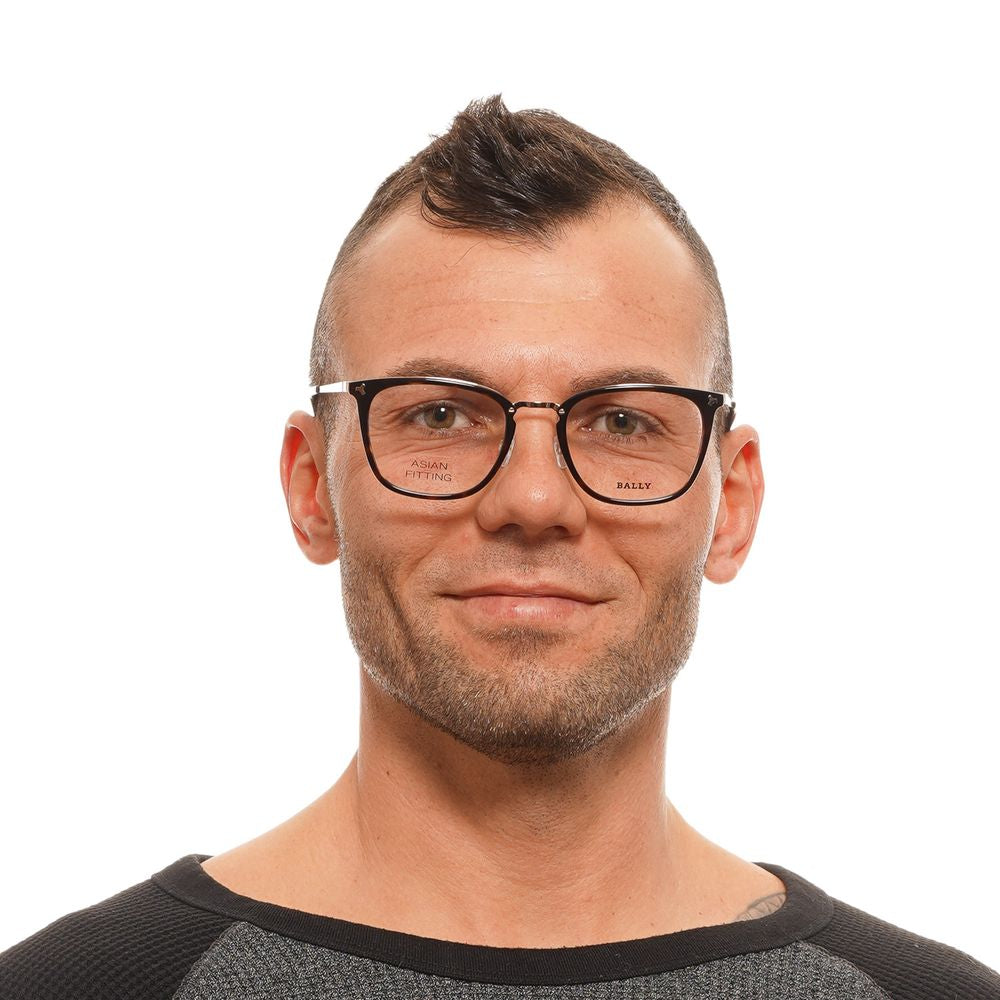 Bally Men's Optical Frames – Brown Trapezium Design, 53mm
