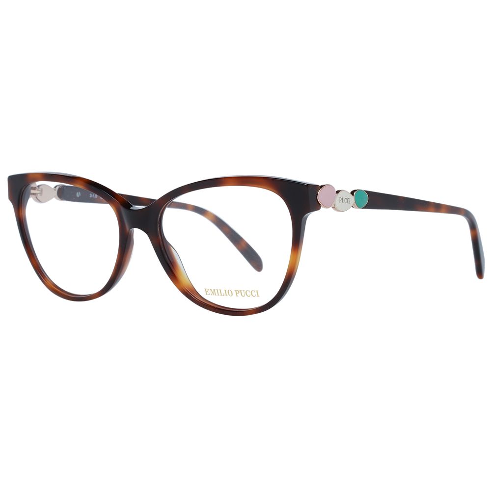 Emilio Pucci Women's Optical Frames – Brown Cat Eye Design