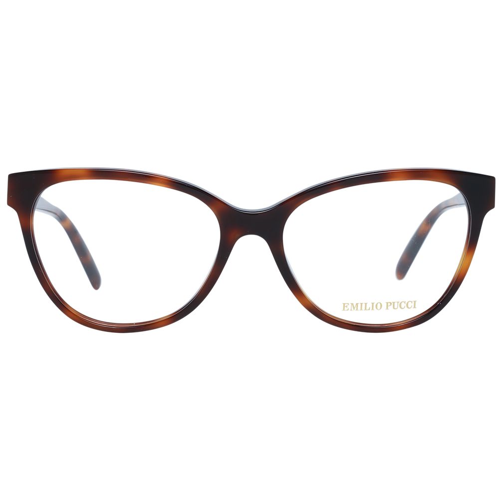 Emilio Pucci Women's Optical Frames – Brown Cat Eye Design