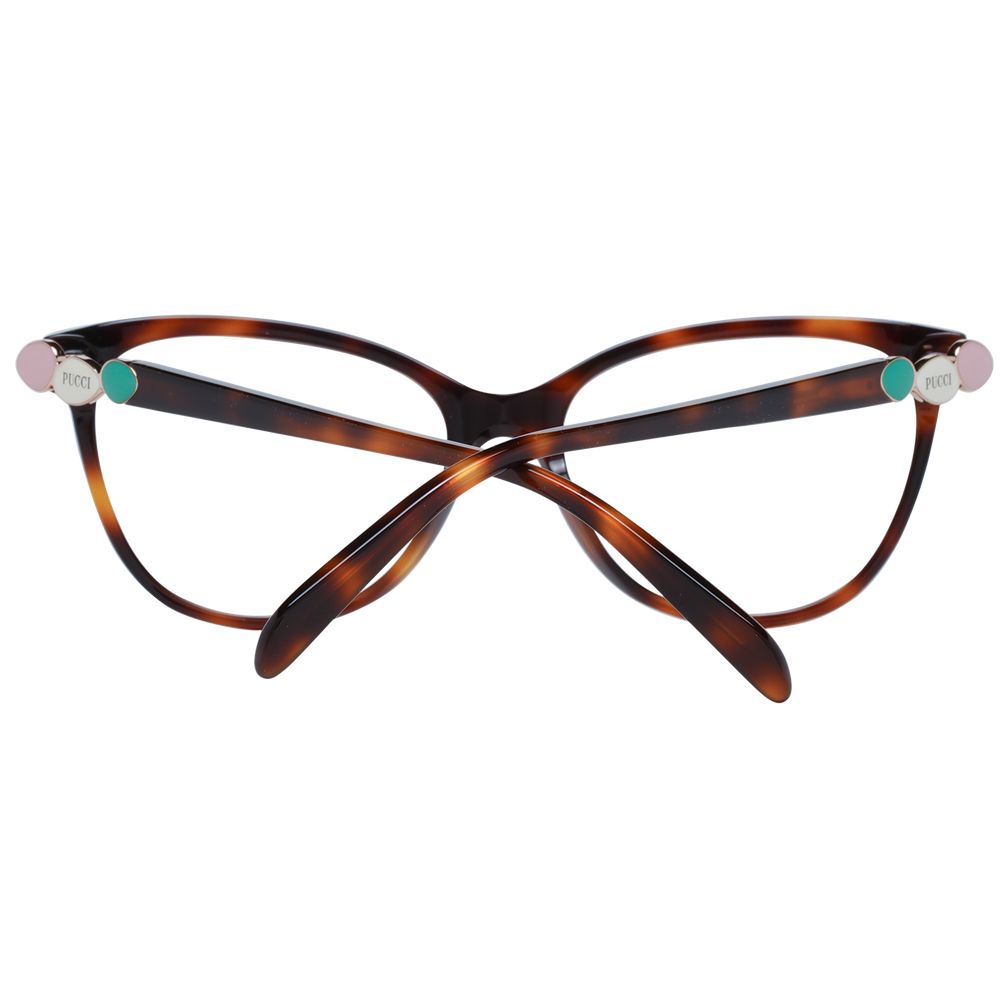 Emilio Pucci Women's Optical Frames – Brown Cat Eye Design