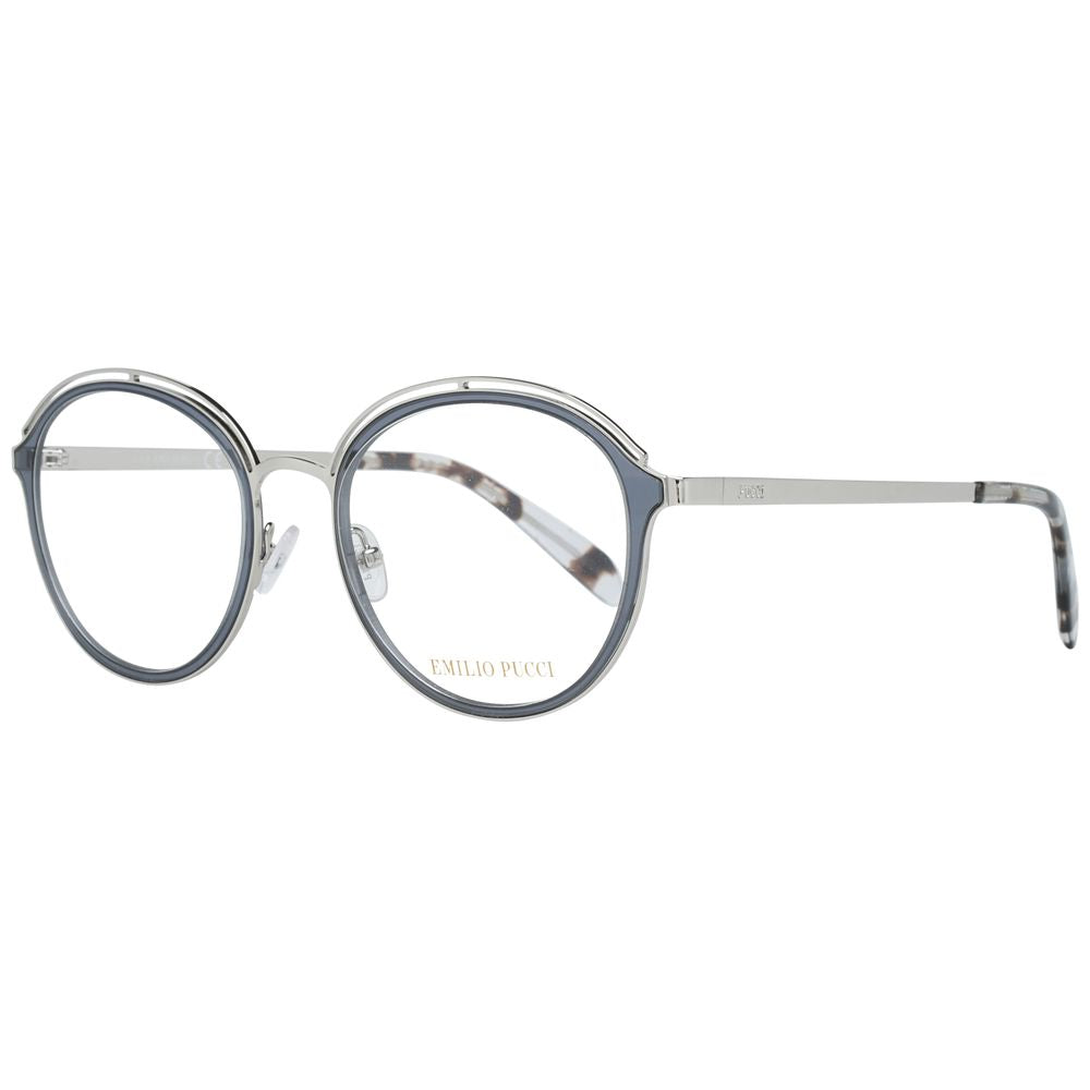 Emilio Pucci Women’s Optical Frames – Silver Round Style