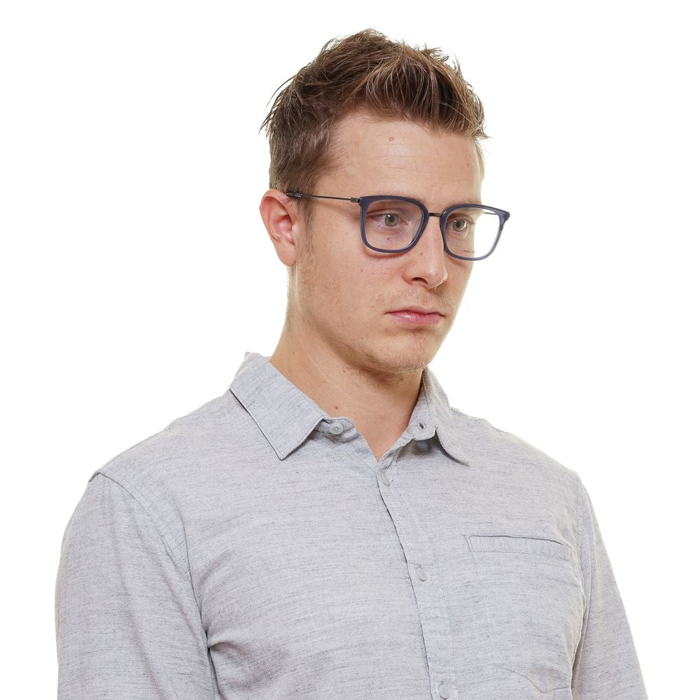 Police Blue Men’s Optical Frames – Trapezium Full-Rim Style, 51mm