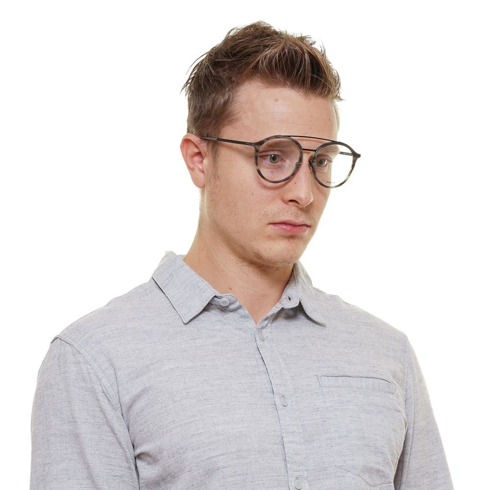 Police Gray Men's Optical Frames – Stylish Aviator Design