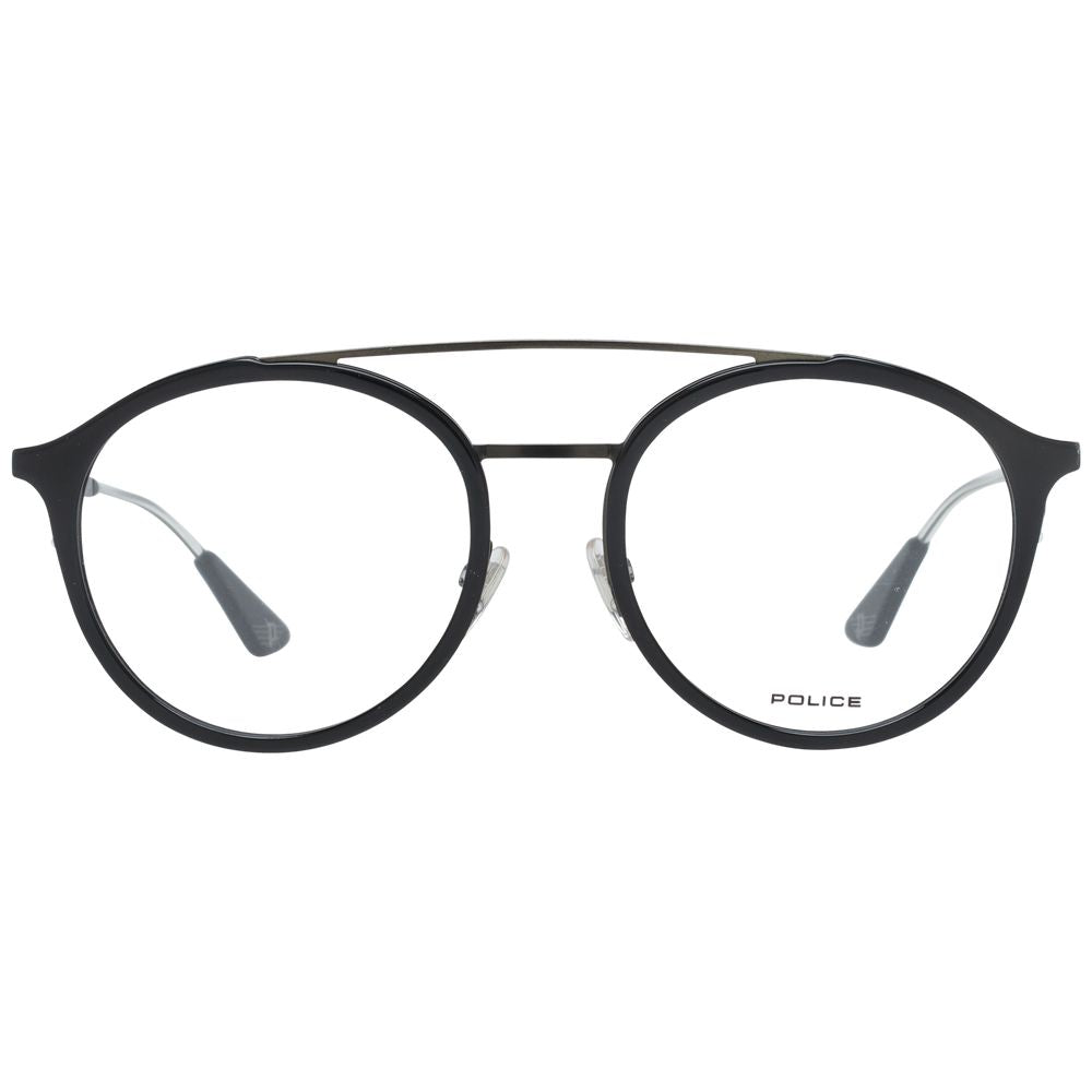 Police Black Men’s Optical Frames – Black Full-Rim, 52mm
