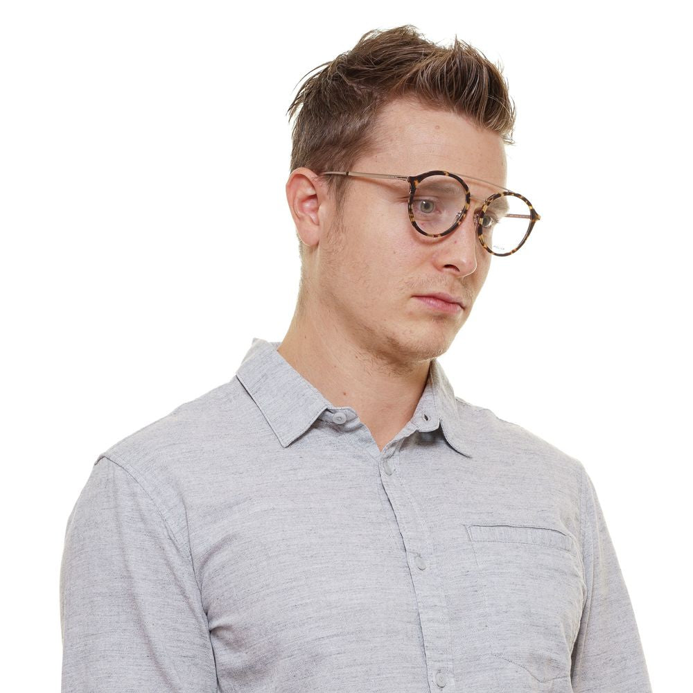 Police Brown Men’s Optical Frames – Aviator Full-Rim Design