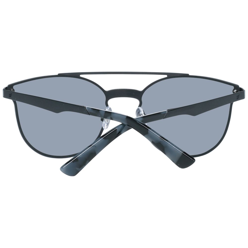 Web Black Unisex Sunglasses with Grey Mirrored Mono Lenses