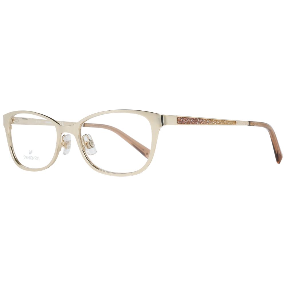 Swarovski Women’s Optical Frames – Gold Rectangle Style, 52mm