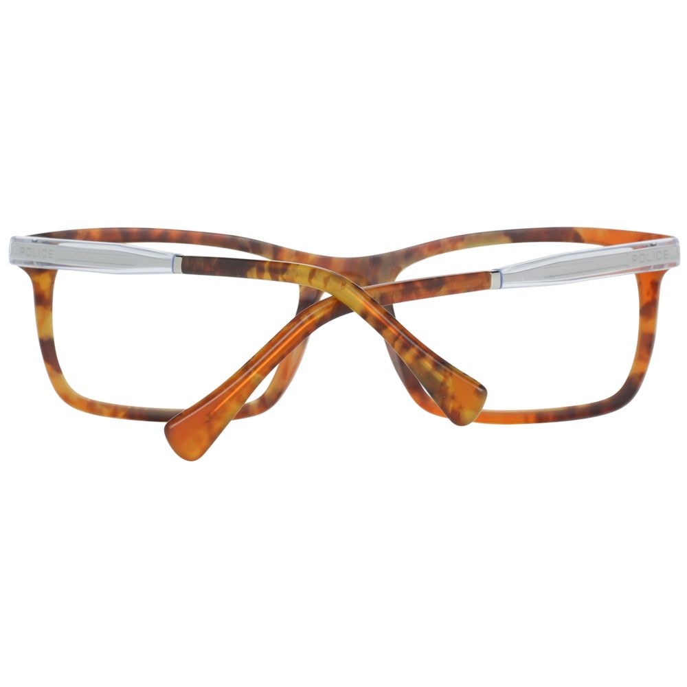 Police Brown Men’s Optical Frames – Square Full-Rim, 54mm