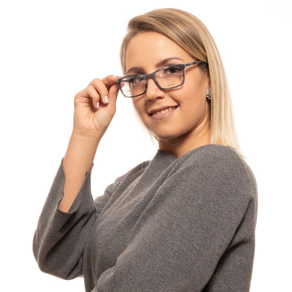 Police Men’s Optical Frames – Grey Rectangle Design, 52mm