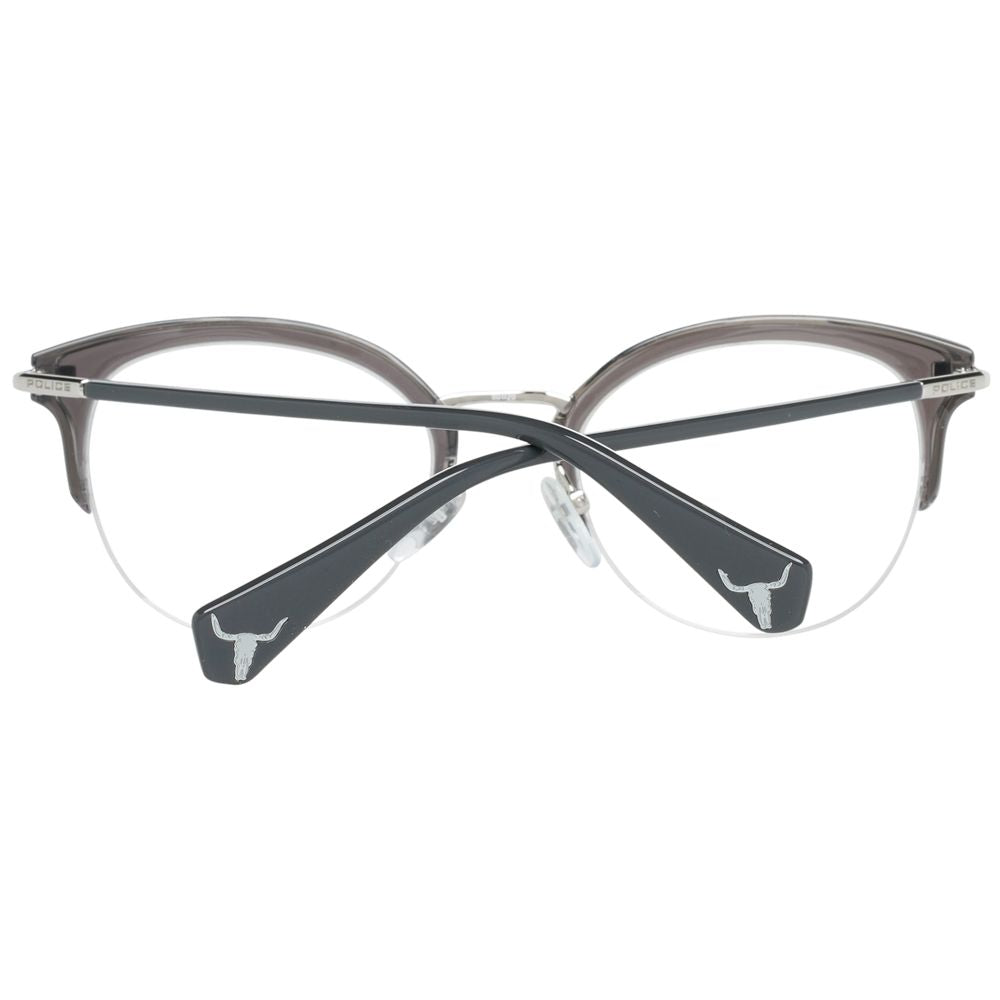 Police Women's Optical Frames – Grey Square Full-Rim, 50mm