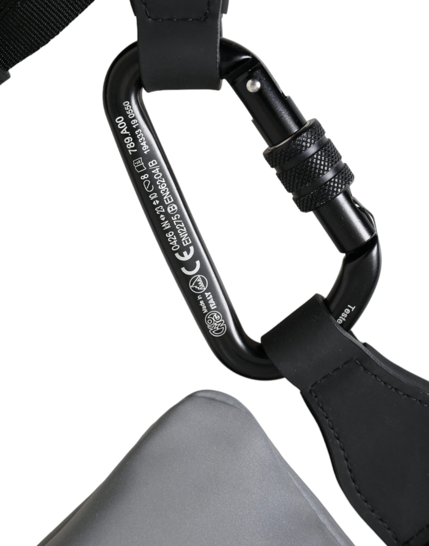 - Gray Neoprene Logo Zip Waist Fanny Pack Belt Pouch Bag