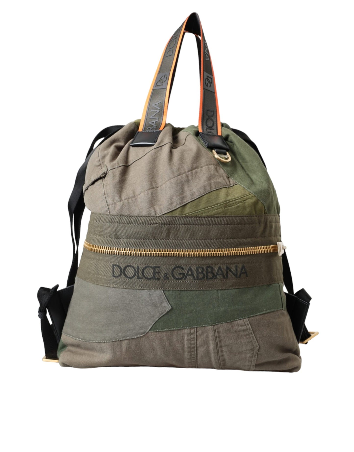 - Military Green Patchwork Rucksack Backpack Bag
