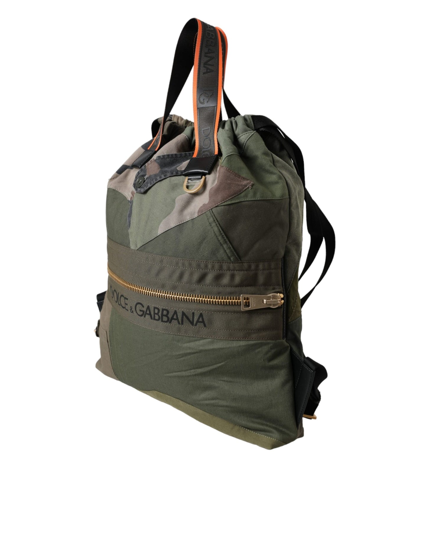 - Military Green Patchwork Rucksack Backpack Bag