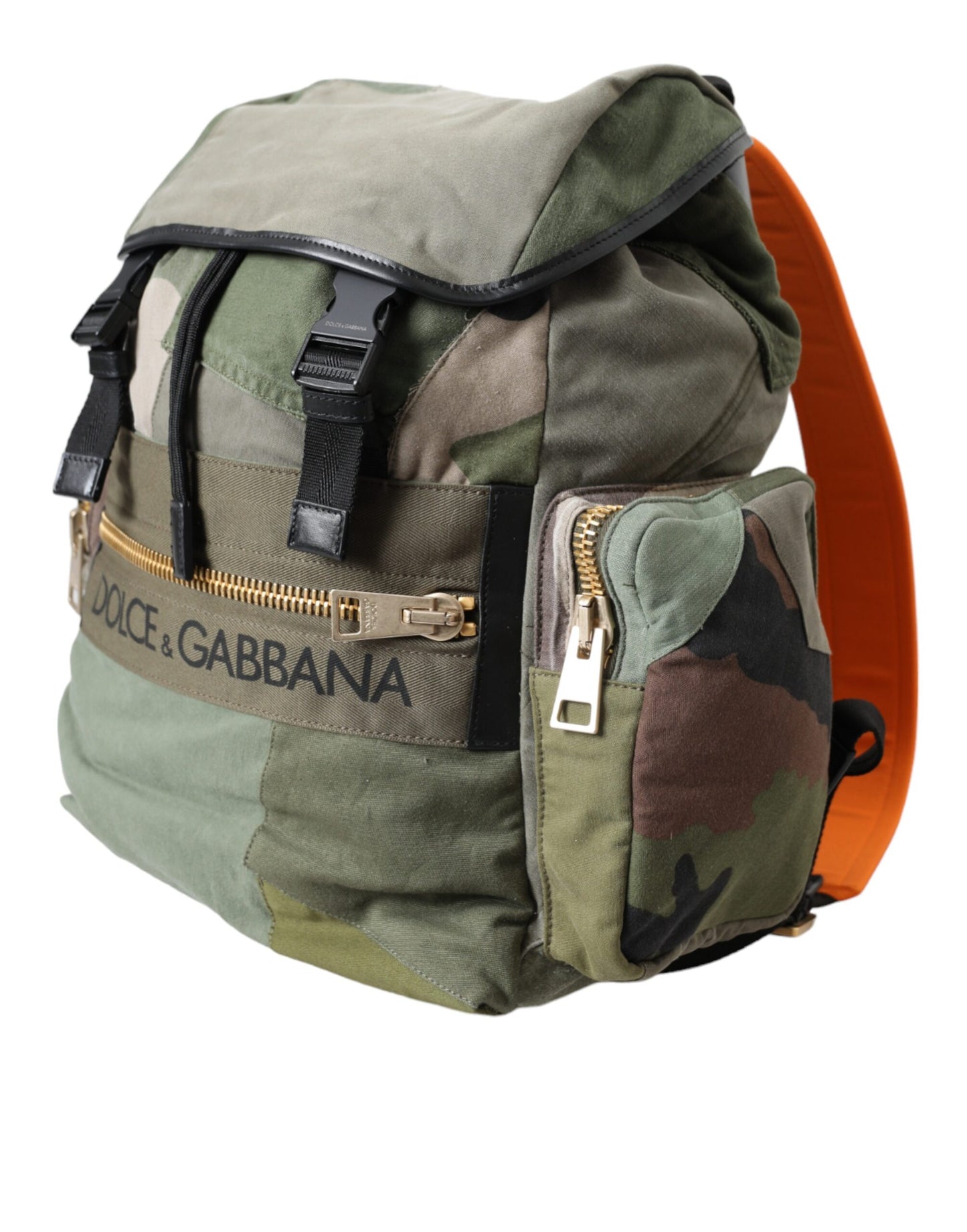 - Military Green Patchwork Rucksack Backpack Bag