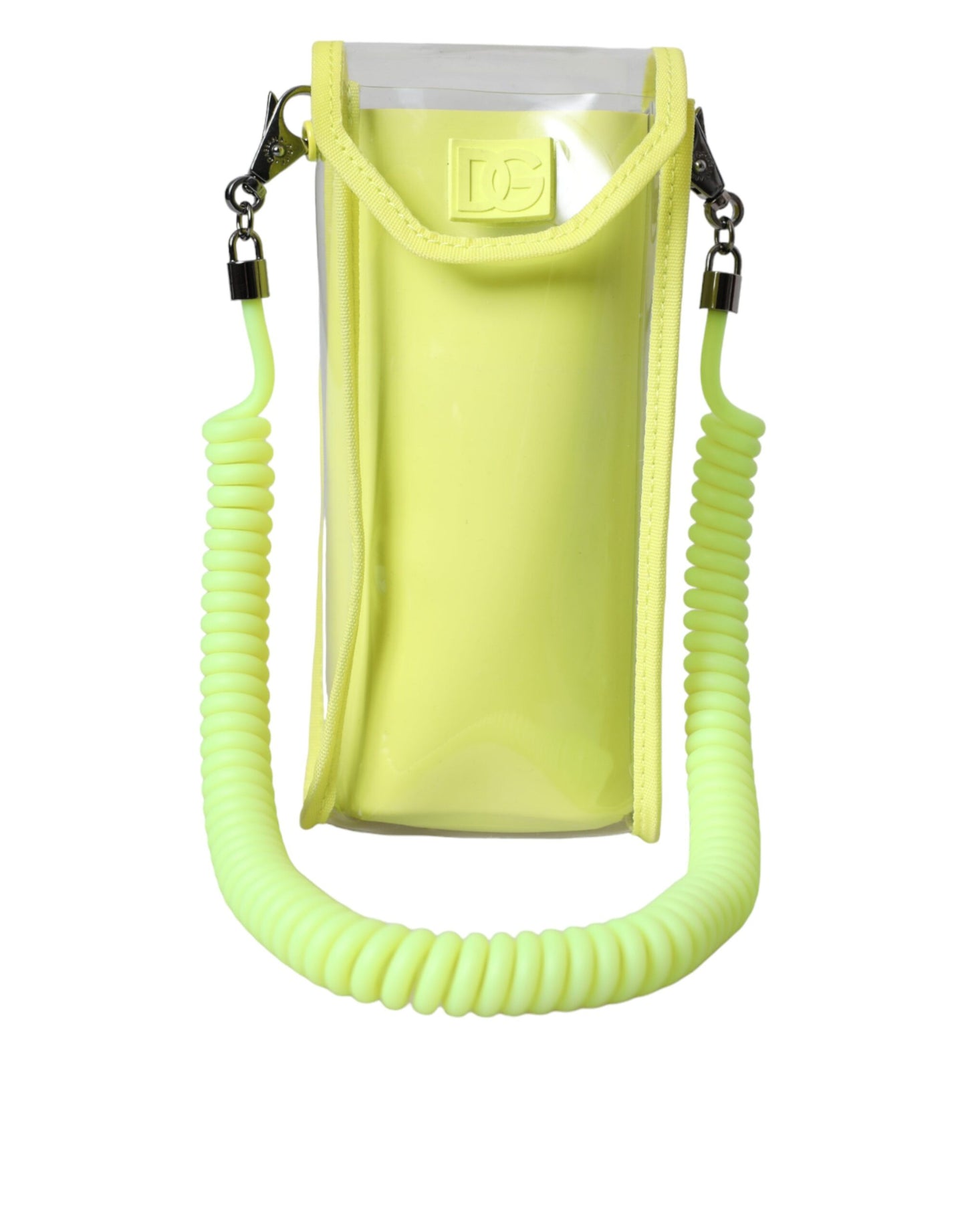 - Yellow Green Plastic DG Logo Neck Strap Cardholder Wallet