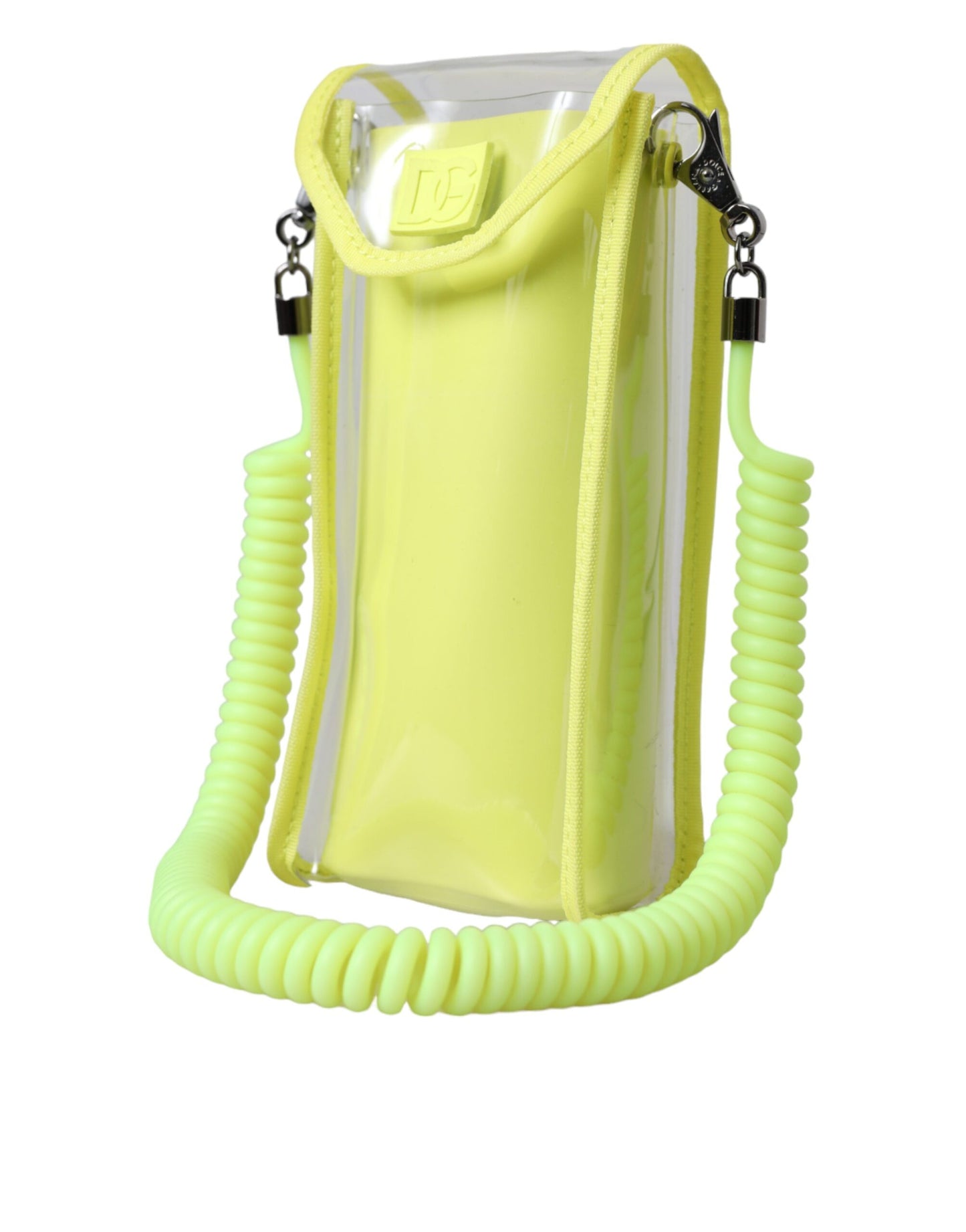 - Yellow Green Plastic DG Logo Neck Strap Cardholder Wallet