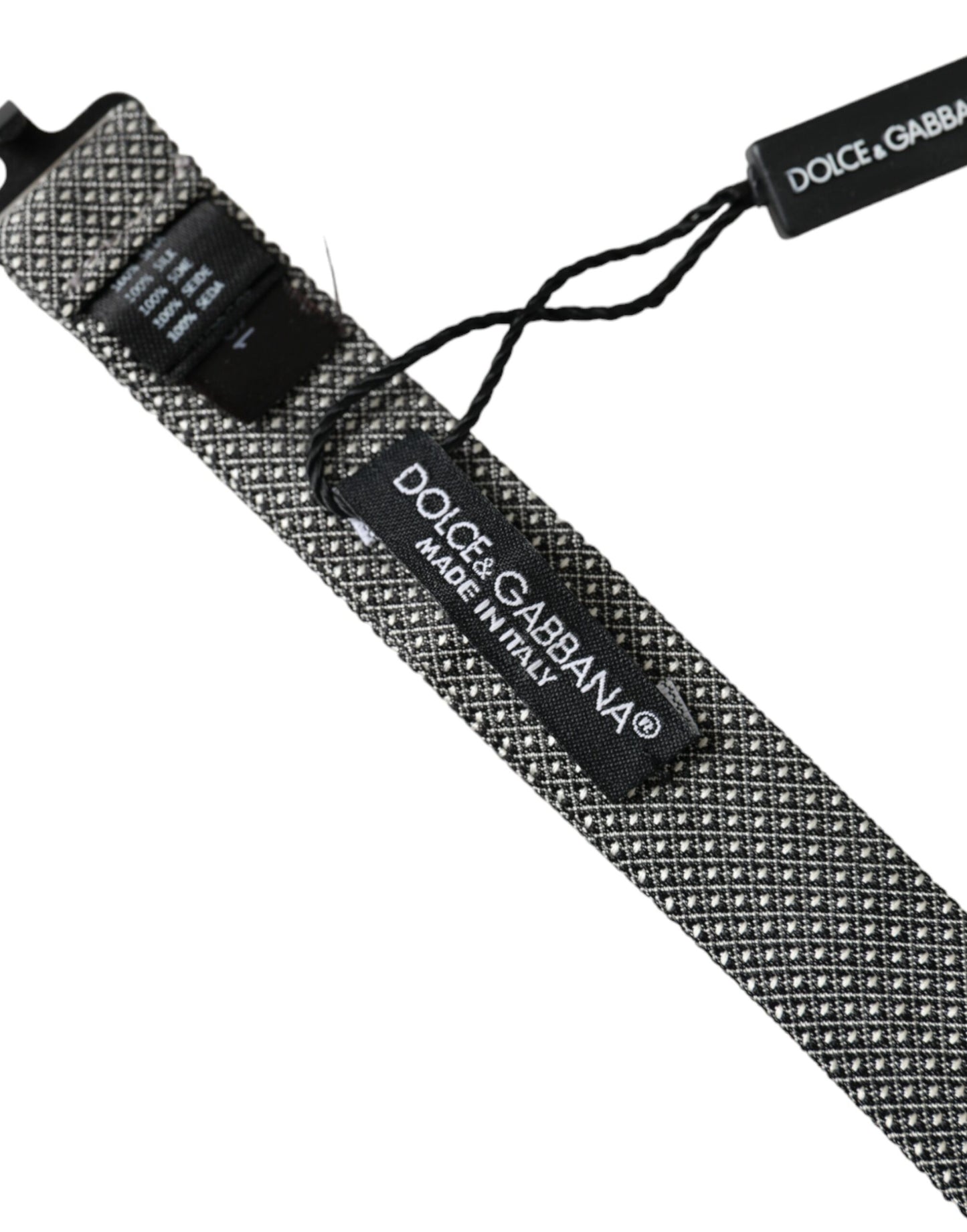 - Gray Silk Patterned Adjustable Neck Men Papillon Bow Tie