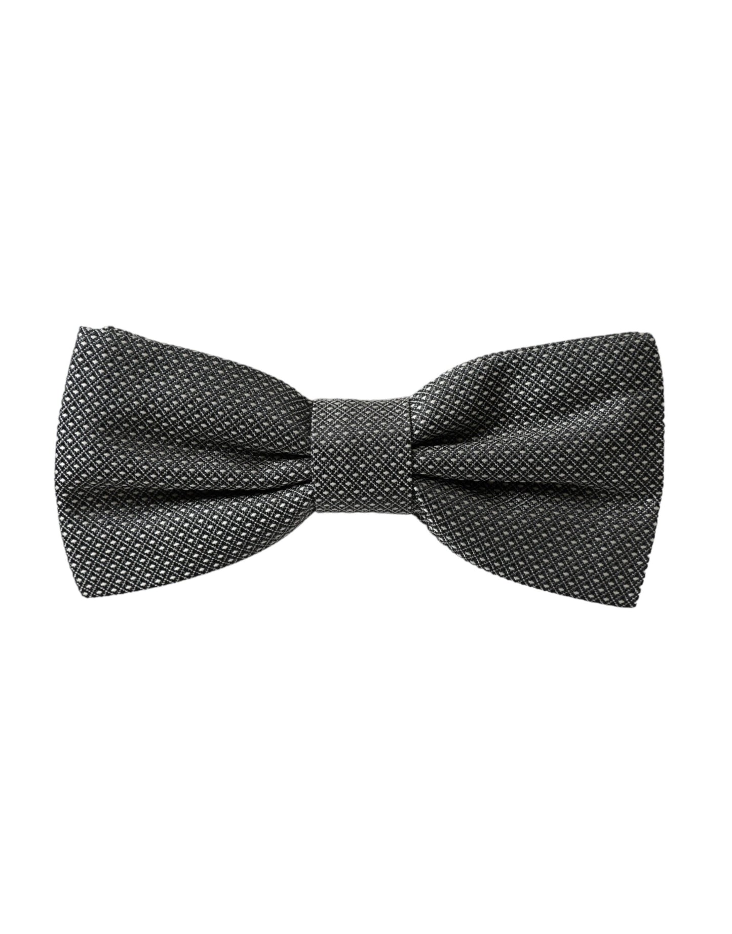 - Gray Silk Patterned Adjustable Neck Men Papillon Bow Tie
