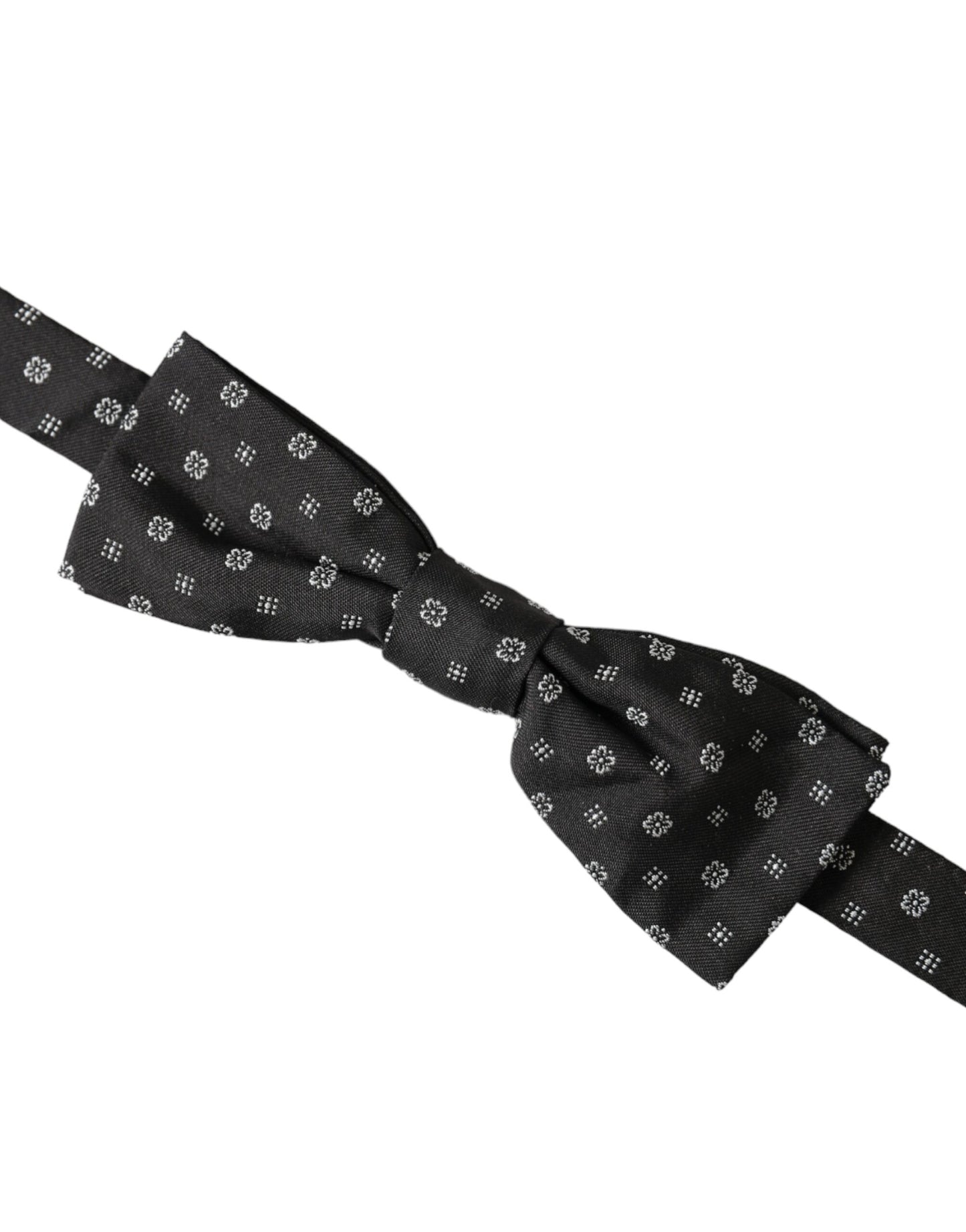 - Black Silk Fantasy Adjustable Neck Men Papillon Bow Tie