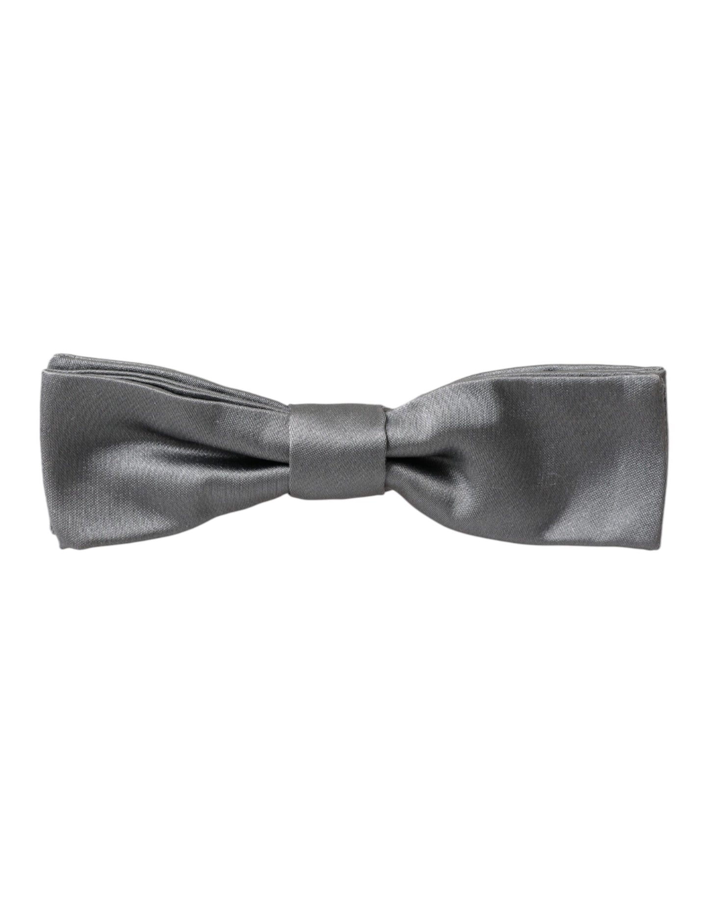 - Gray Satin Silk Adjustable Neck Men Papillon Bow Tie