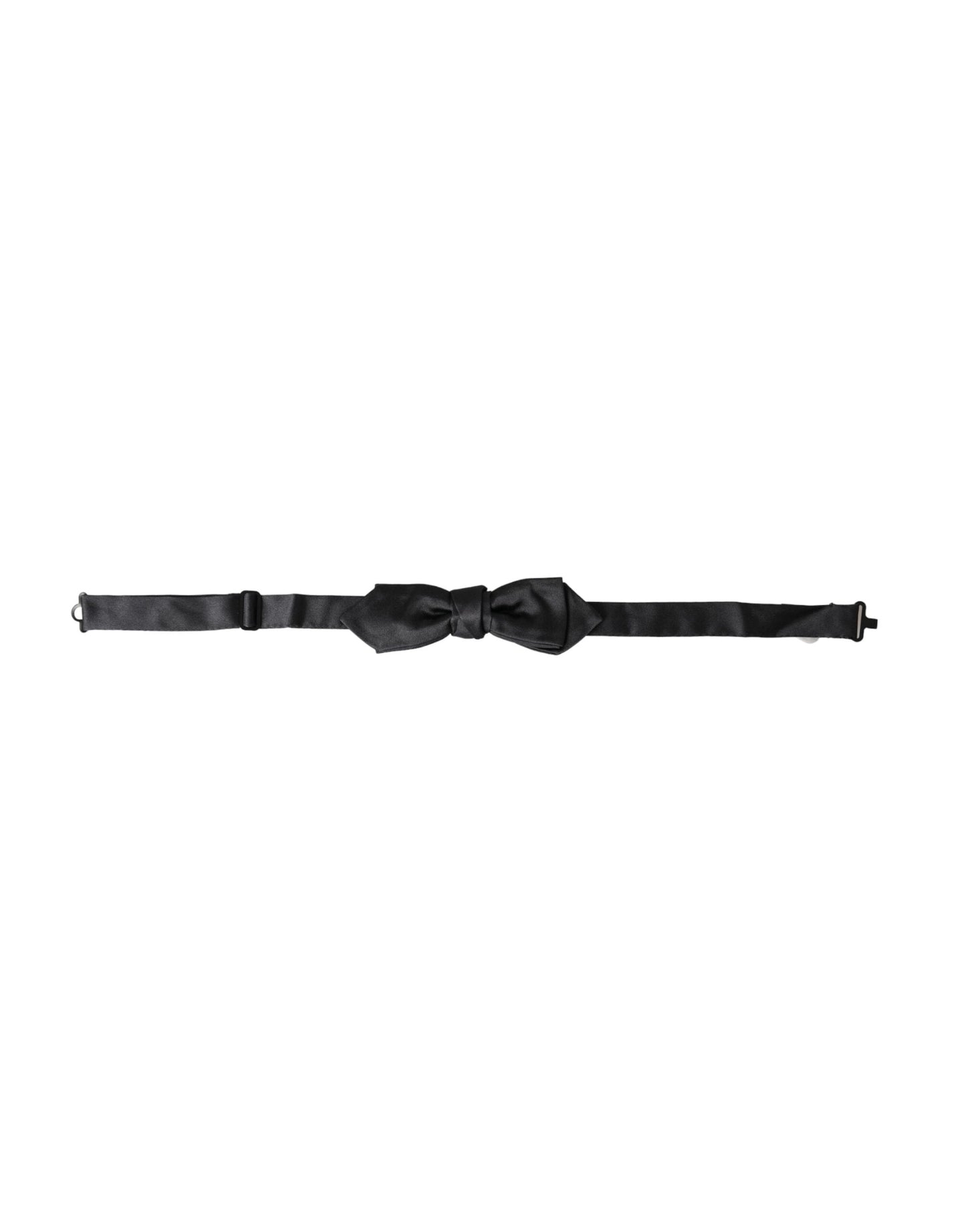 - Black Satin Silk Adjustable Neck Men Bow Tie