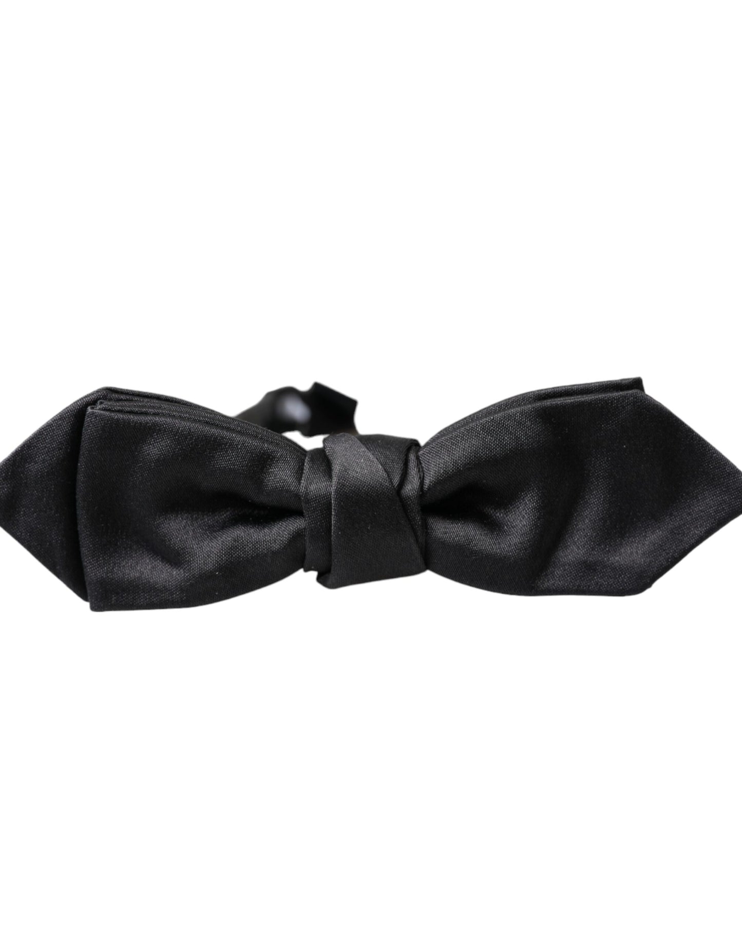 - Black Satin Silk Adjustable Neck Men Bow Tie