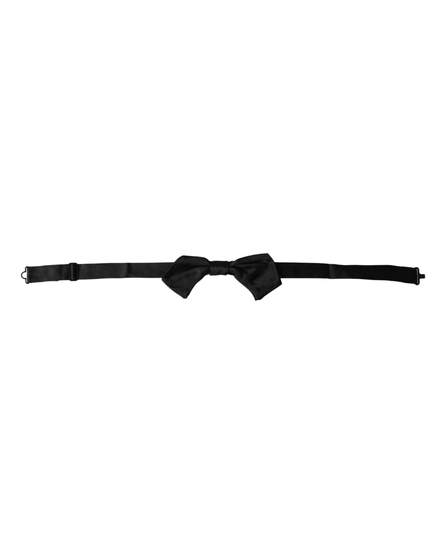 - Black Satin Silk Adjustable Neck Men Bow Tie