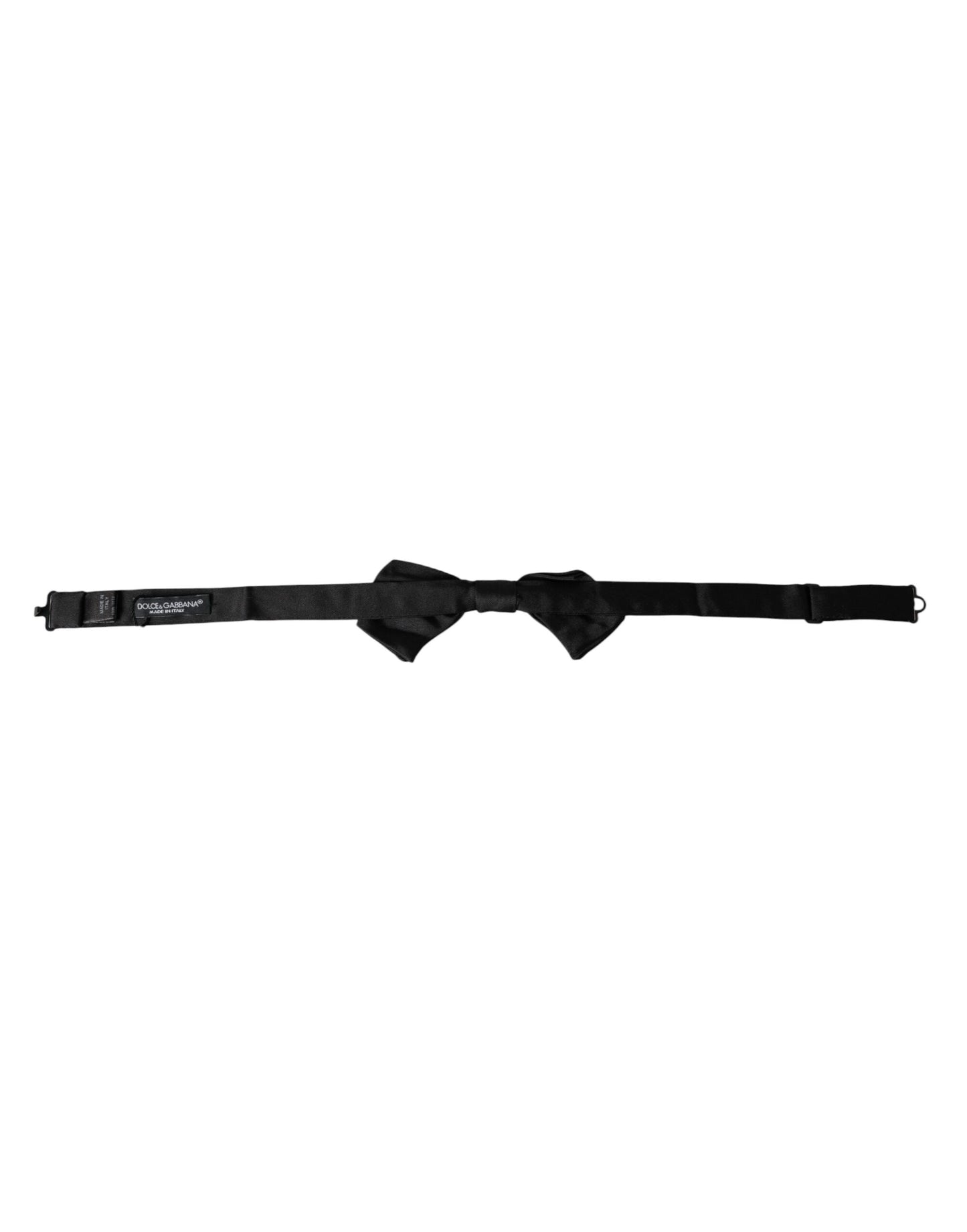 - Black Satin Silk Adjustable Neck Men Bow Tie