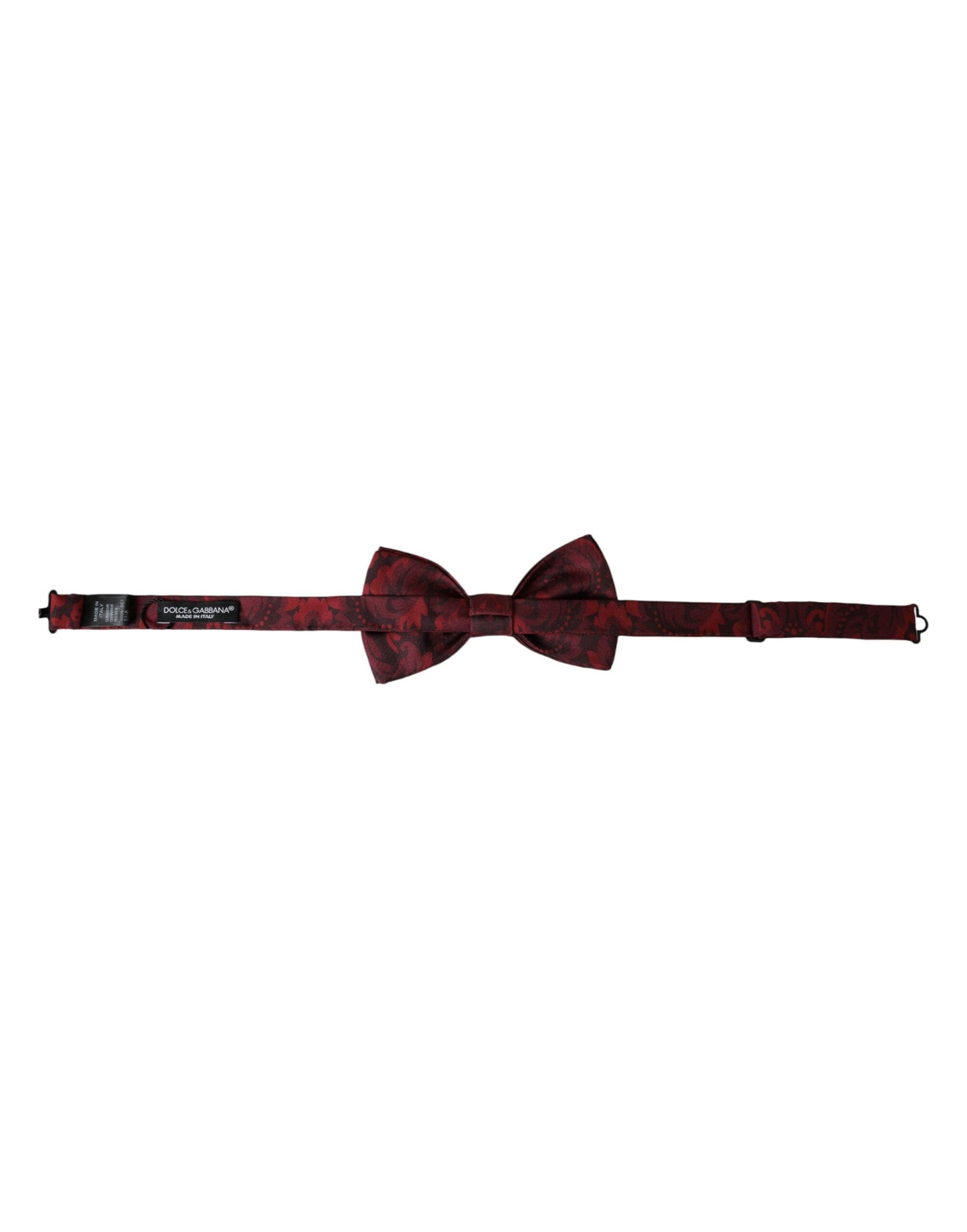 - Red Silk Floral Adjustable Neck Men Bow Tie