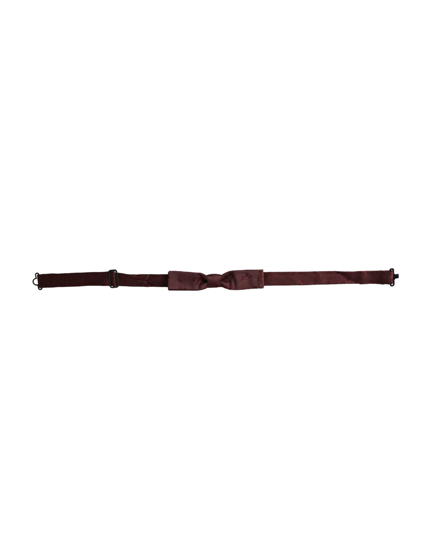 - Maroon Floral Silk Adjustable Neck Men Bow Tie
