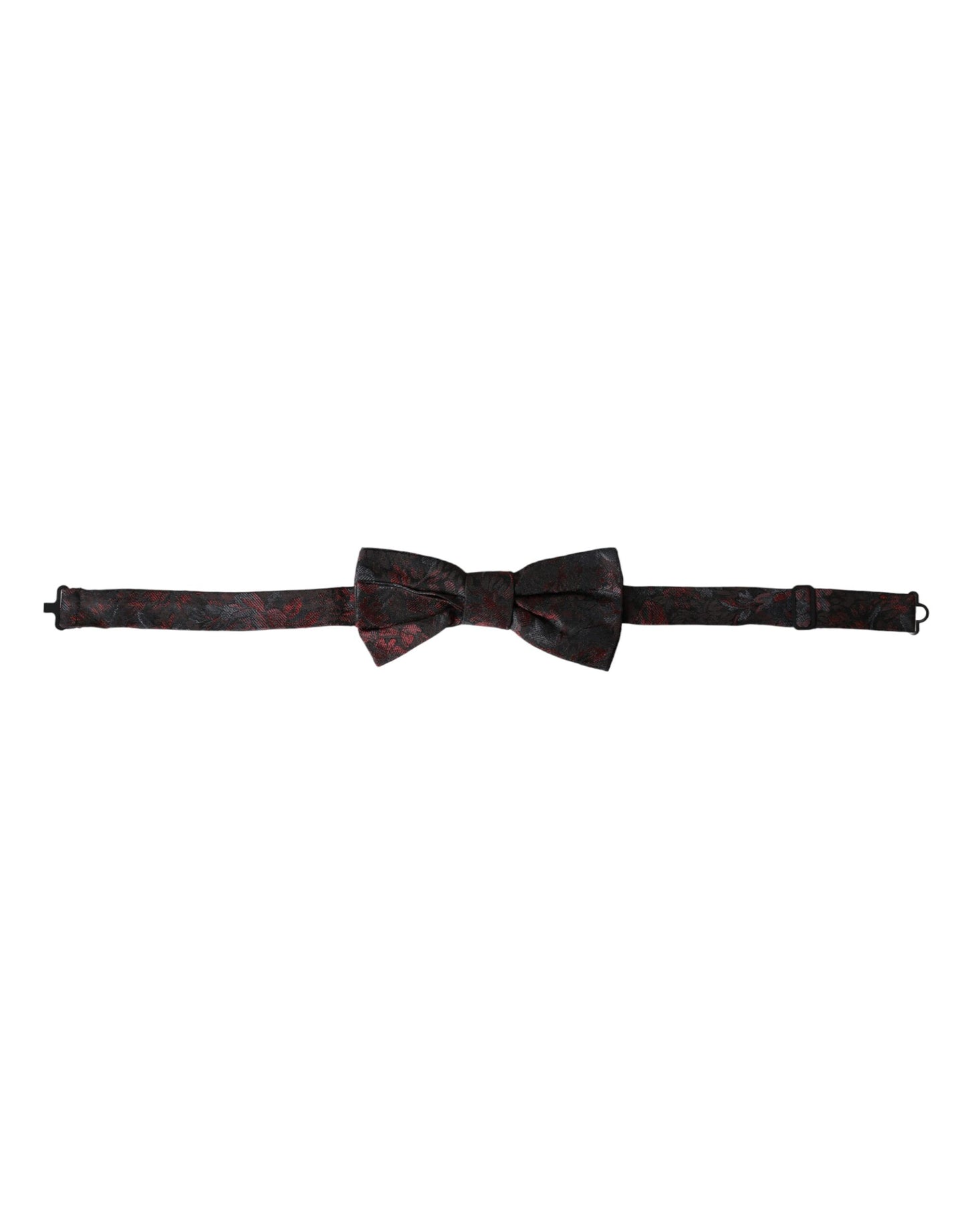 - Red Black Floral Adjustable Neck Men Bow Tie