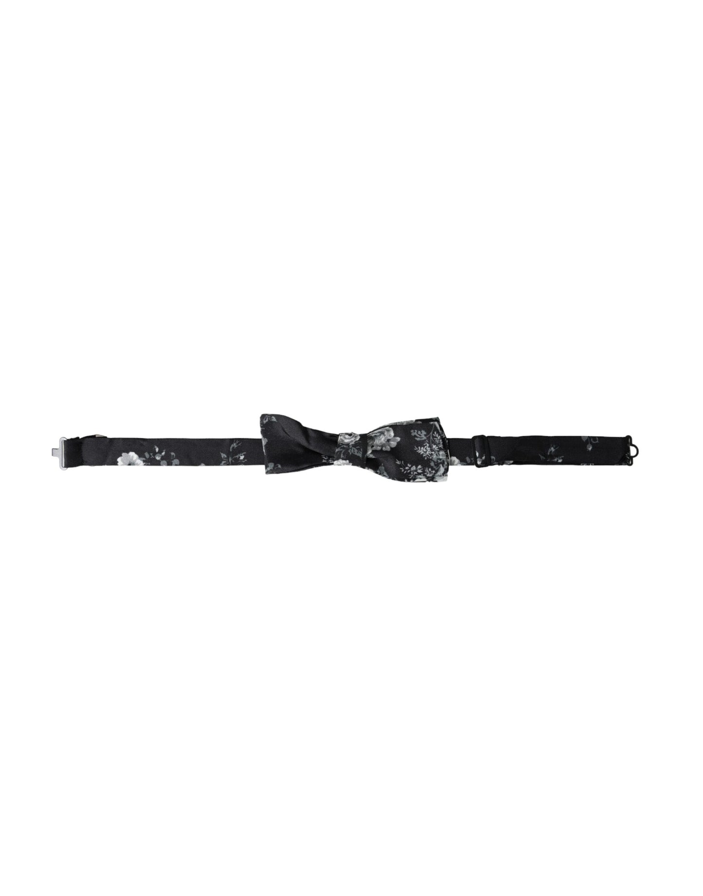 - Black Floral Fantasy Adjustable Neck Men Bow Tie