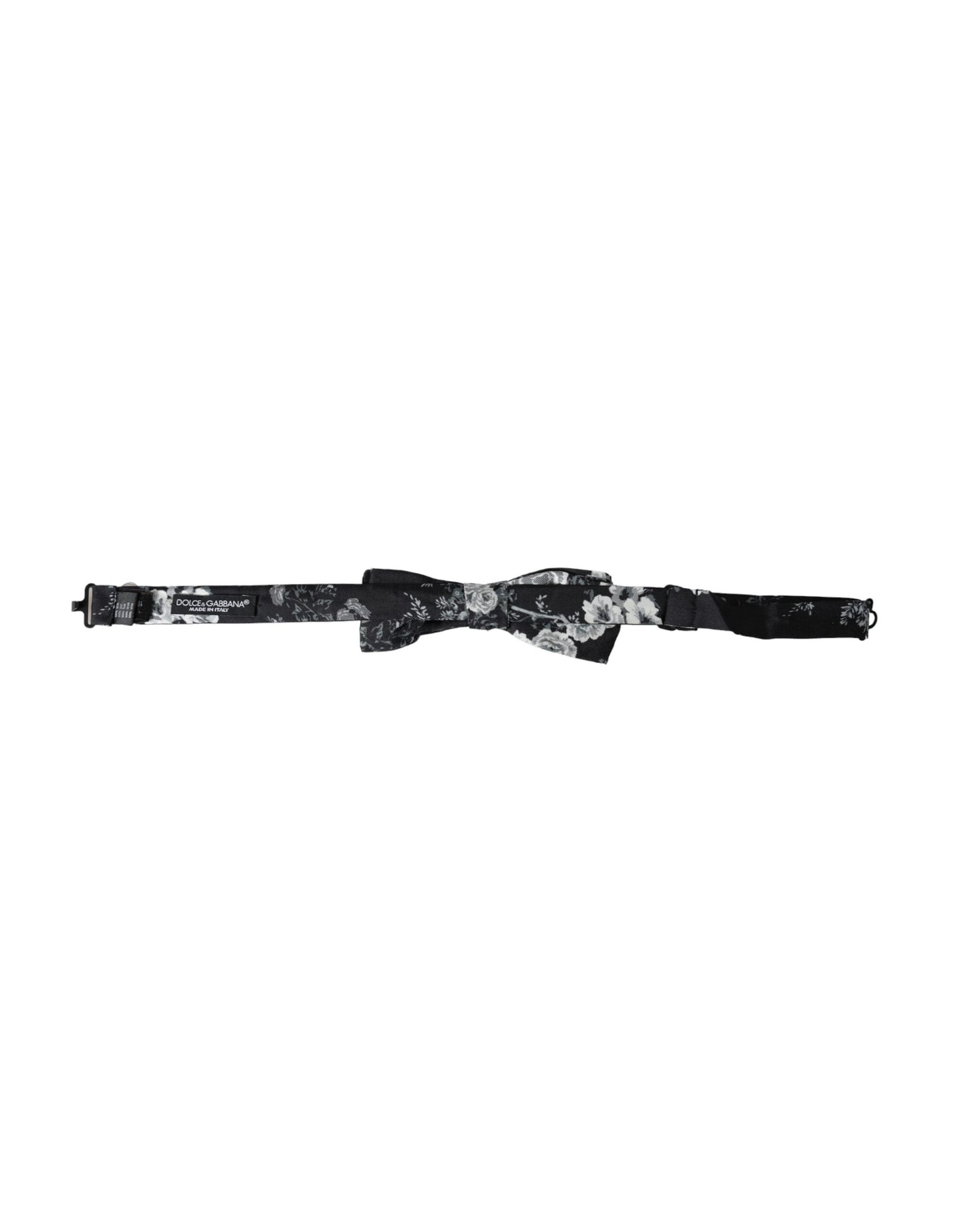 - Black Floral Fantasy Adjustable Neck Men Bow Tie