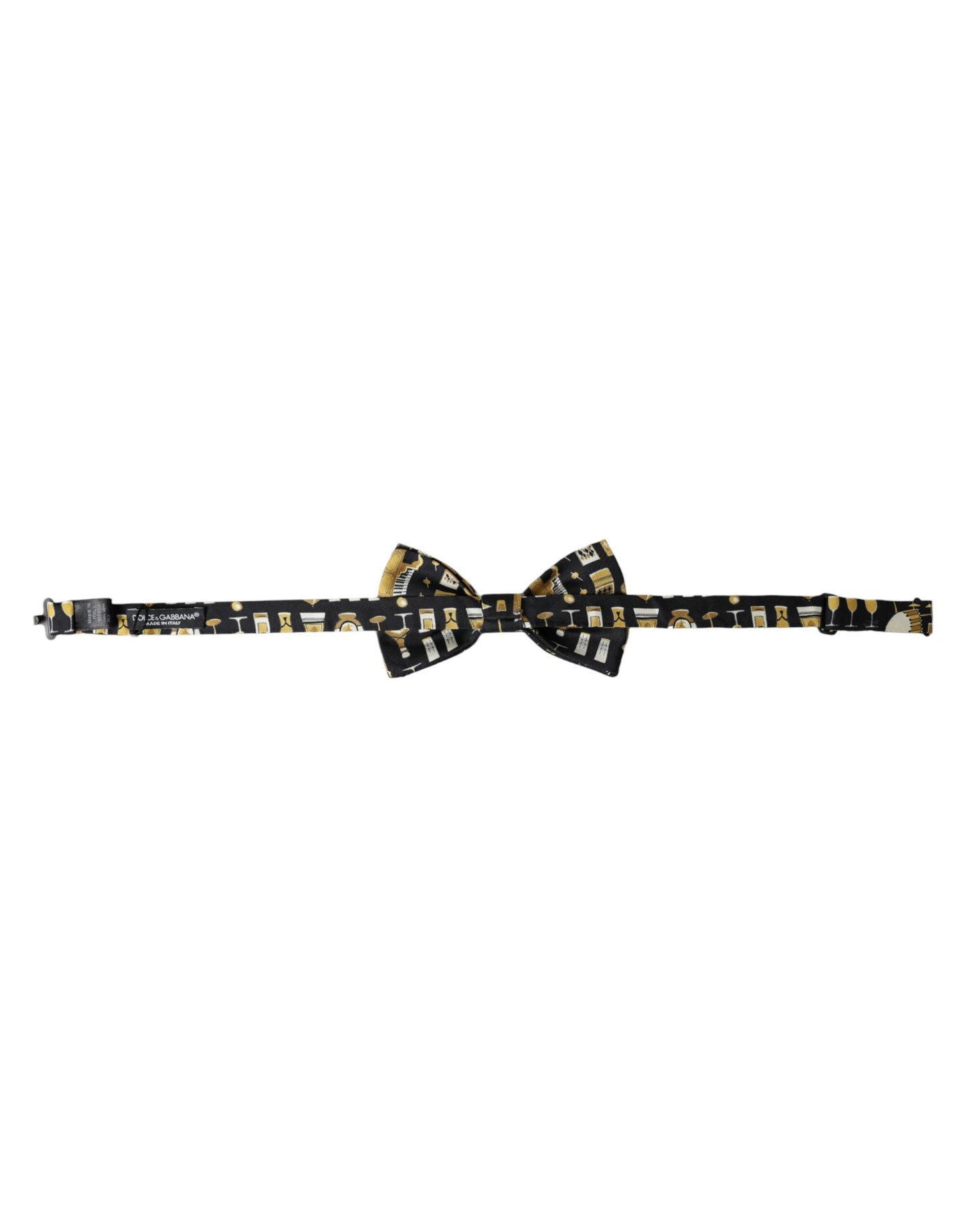 - Black Silk Cocktail Adjustable Neck Men Bow Tie