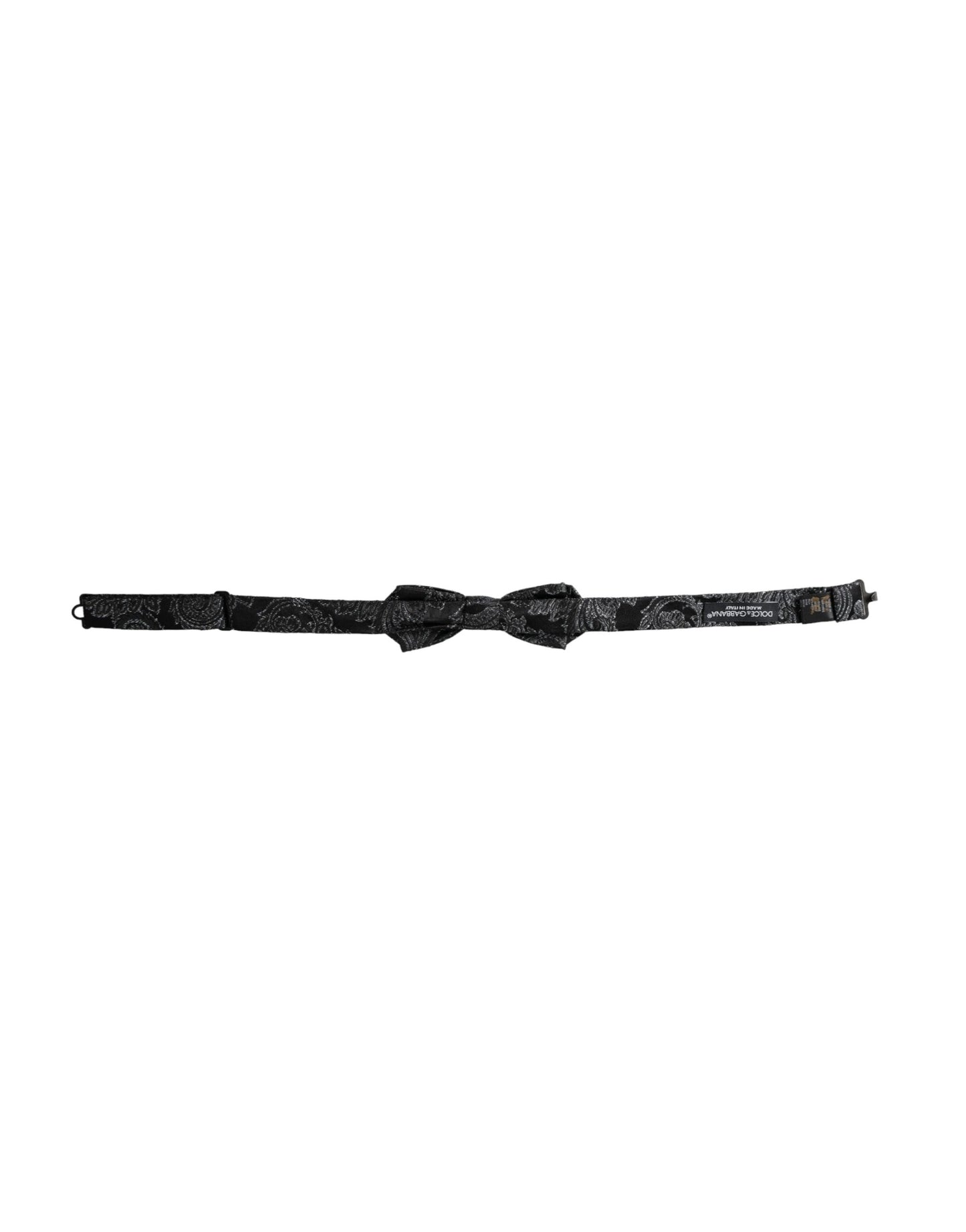 - Black Silk Jacquard Adjustable Neck Men Bow Tie
